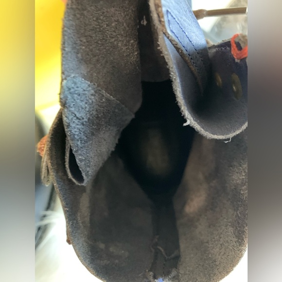 Fly London Navy Lace up Leather Ankle Boots with Seat belt buckle. SZ: EU 36 - Picture 8 of 11